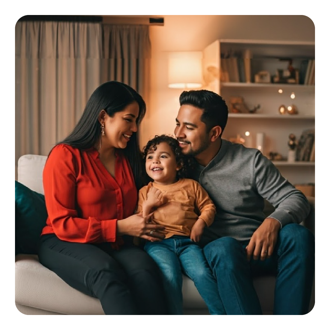 familia abriendo cuenta de ahorros 