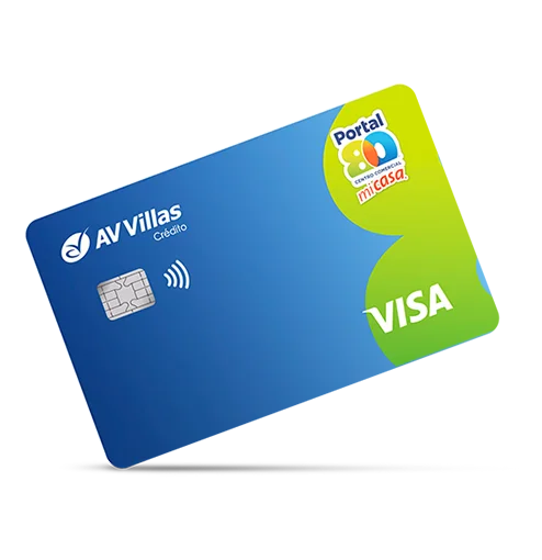 Tarjeta de crédito Visa Centro Comercial Portal 80 Banco AV Villas