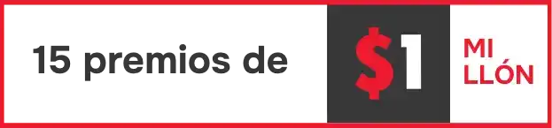 15 premios de 1 millón