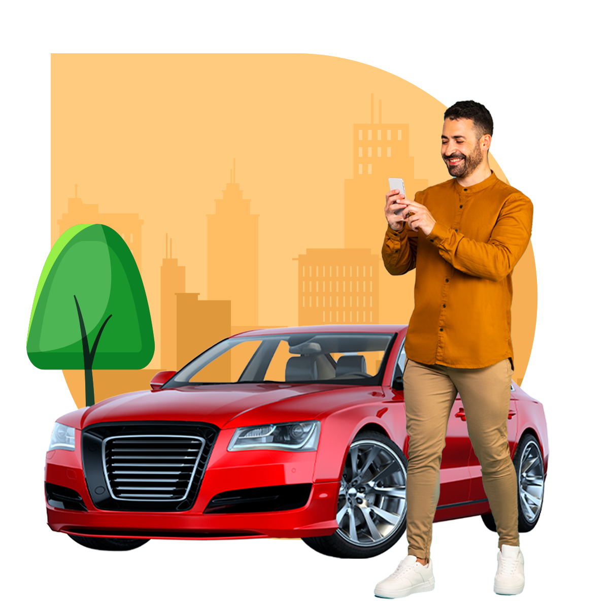 hombre compra carro