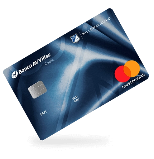 Tarjeta de crédito mastercard Millonarios FC Banco AV Villas