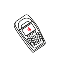 Identifique que el datáfono tenga las ondas de Pago con Tecnología sin Contacto